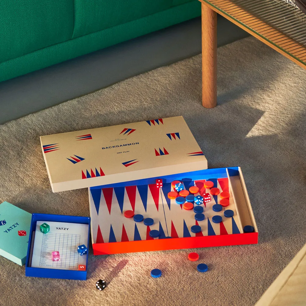 HAY PLAY Spiel, Offwhite, backgammon HAY