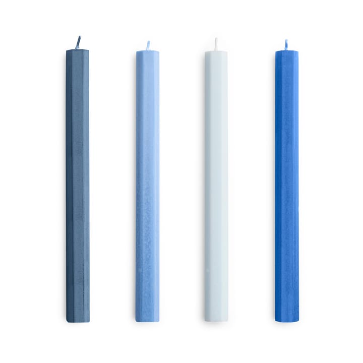 Hexagon Candle Kerzen Mix 4er-Pack - Blues - HAY