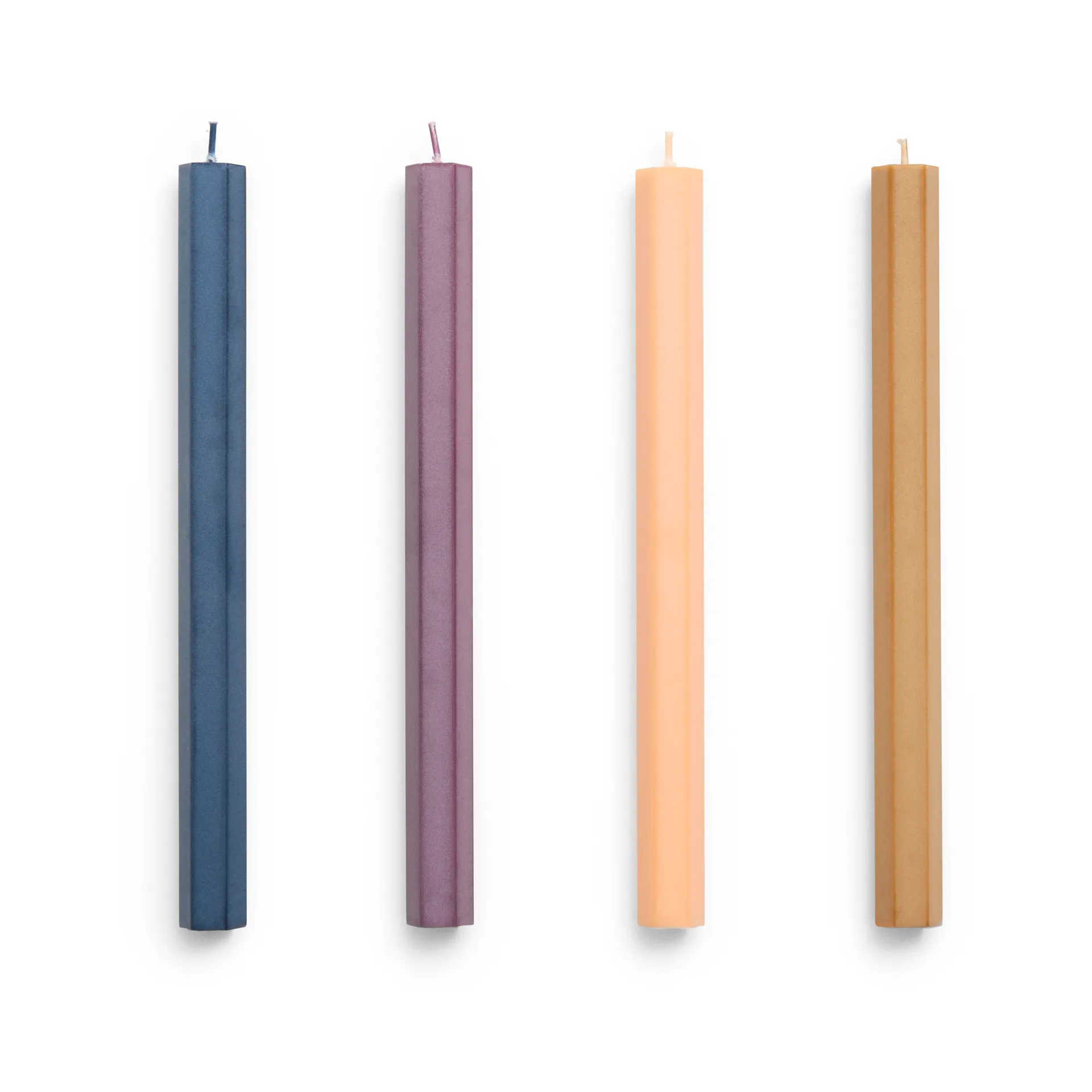 Hexagon Candle Kerzen Mix 4er-Pack, Dark HAY