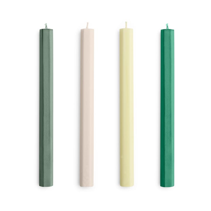 Hexagon Candle Kerzen Mix 4er-Pack - Greens-whites - HAY
