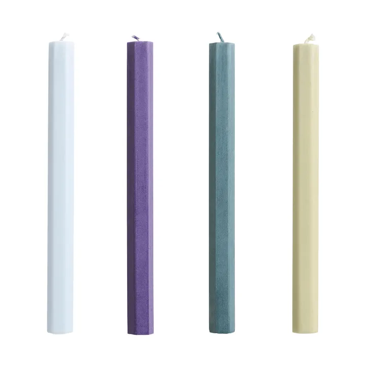 Hexagon Candle Kerzen-Mix 4er-Pack - Meadow - HAY