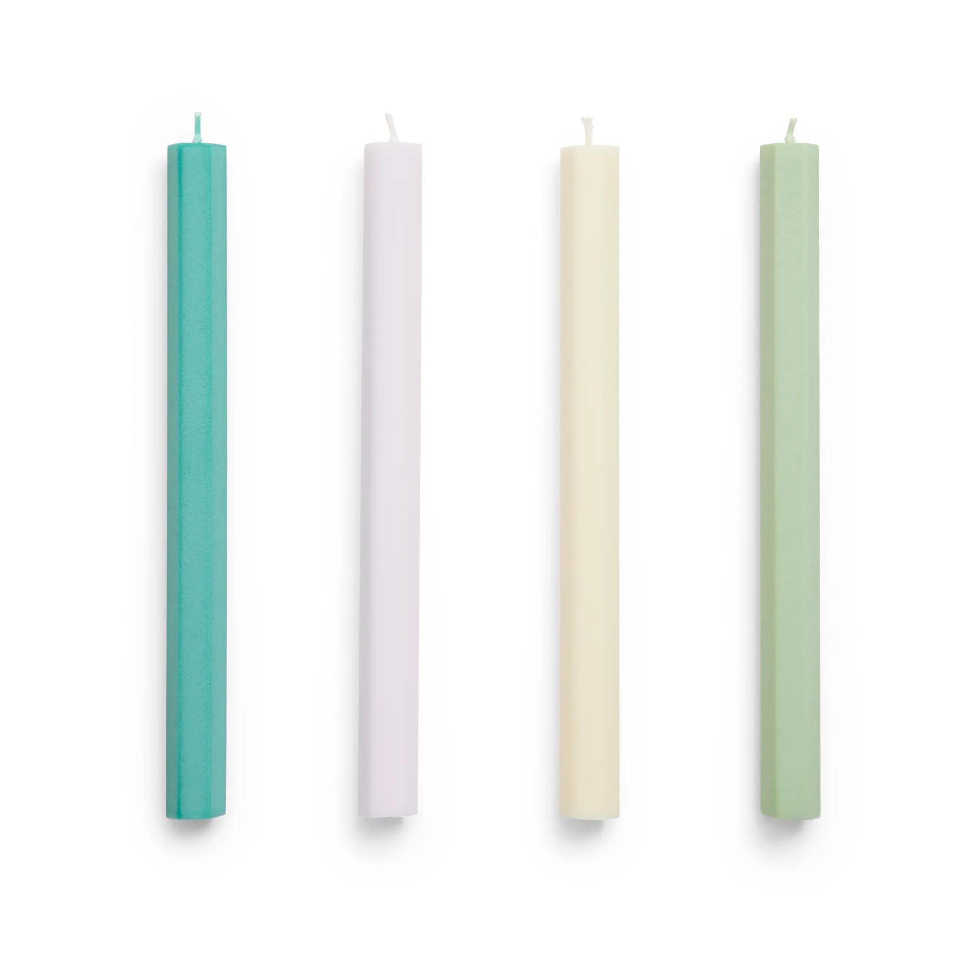 Hexagon Candle Kerzen Mix 4er-Pack, Pastel HAY