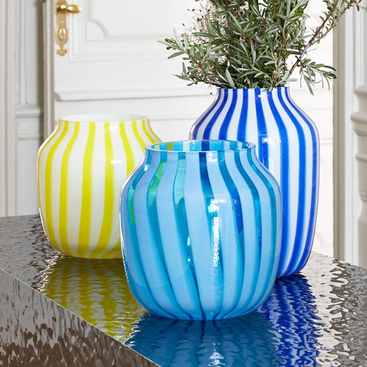 Juice Vase - Blue, Glas, high - HAY