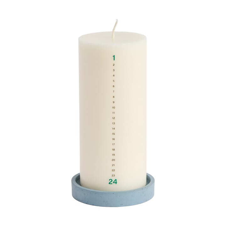 Kalender Kerze und Laterne 6,8 cm, Delicate Off white-black-green HAY