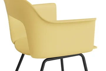 Layout Armchair 211 Armstuhl - Biscotti-schwarzlackierter Stahl - HAY