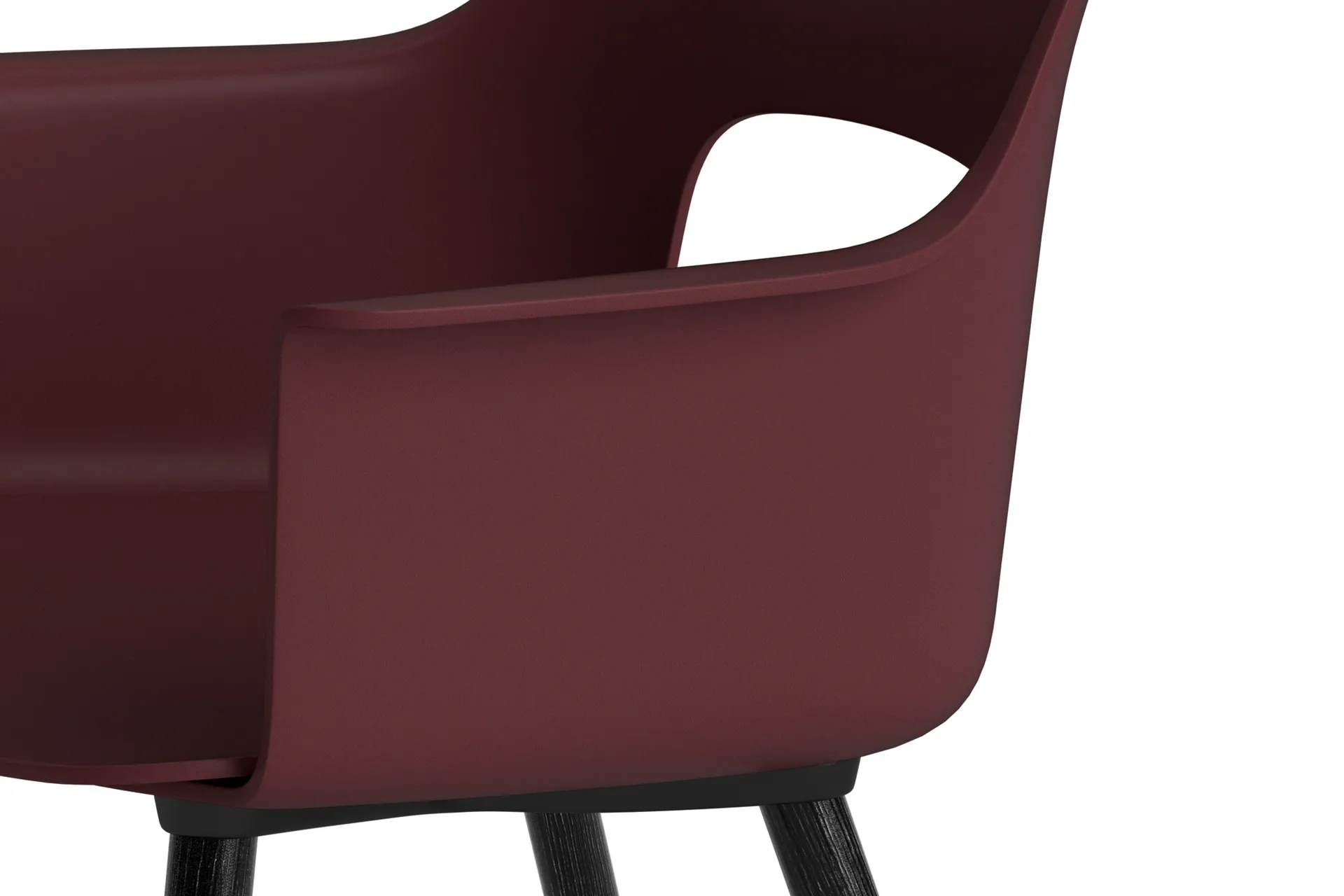 Layout Armchair 211 Armstuhl, Bordeaux-schwartzlackierte Eiche HAY