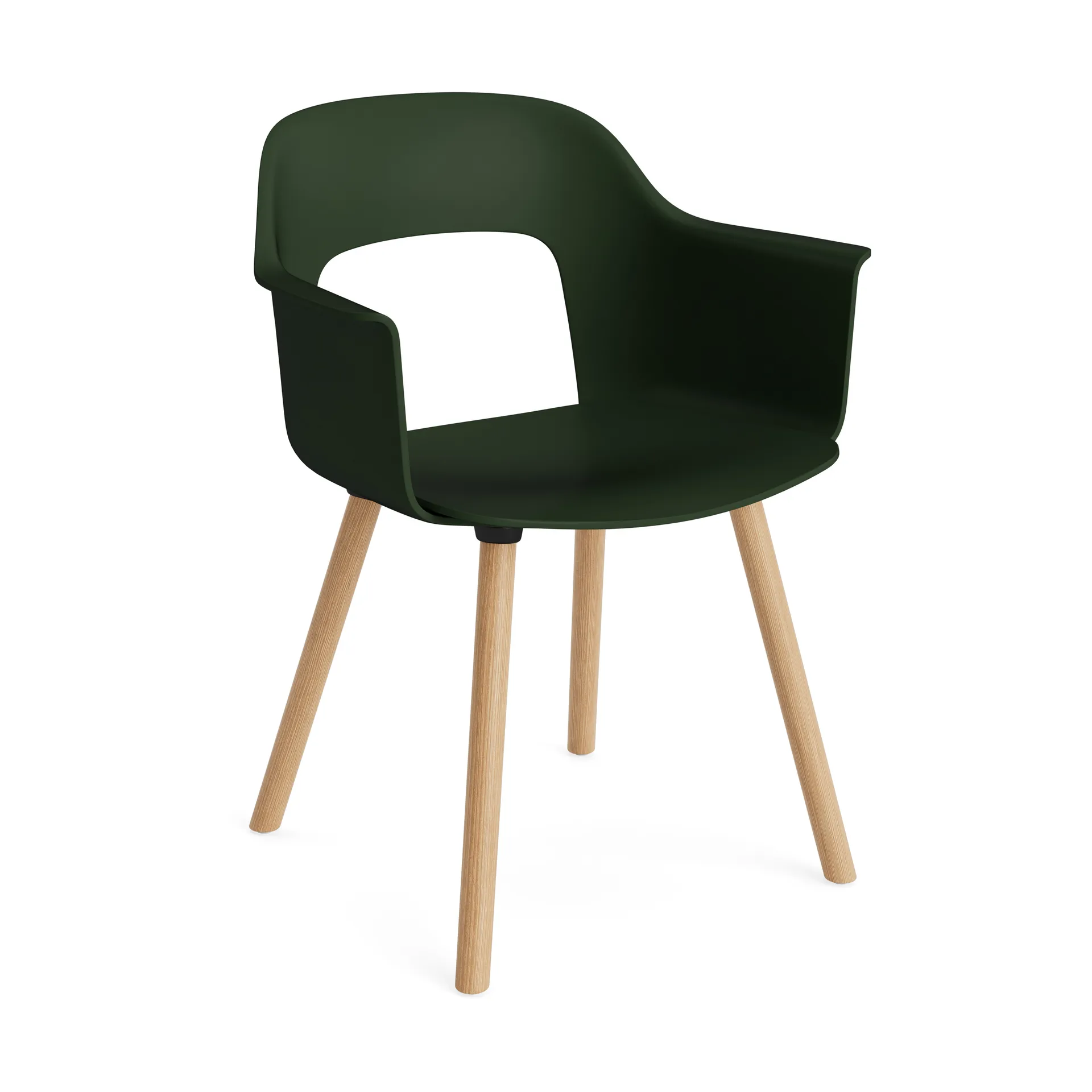Layout Armchair 211 Armstuhl, Bottle green-lackierte Eiche HAY