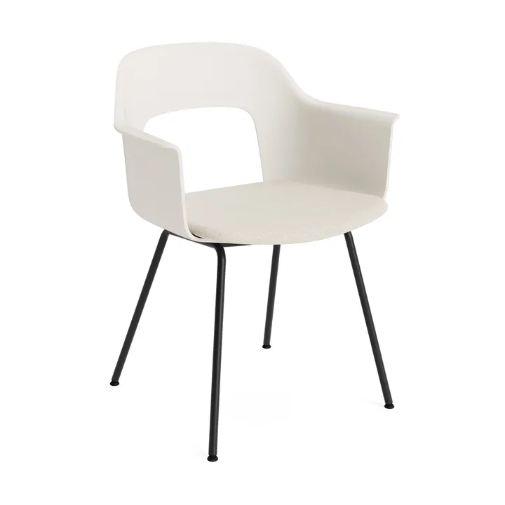 Layout Armchair 211 Armstuhl - Mode 011-cream white-schwarzlackierter Stahl - HAY