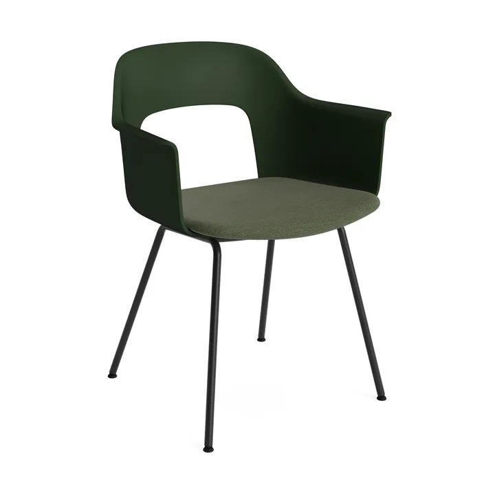Layout Armchair 211 Armstuhl - Mode 072-bottle green-schwarzlackierter Stahl - HAY