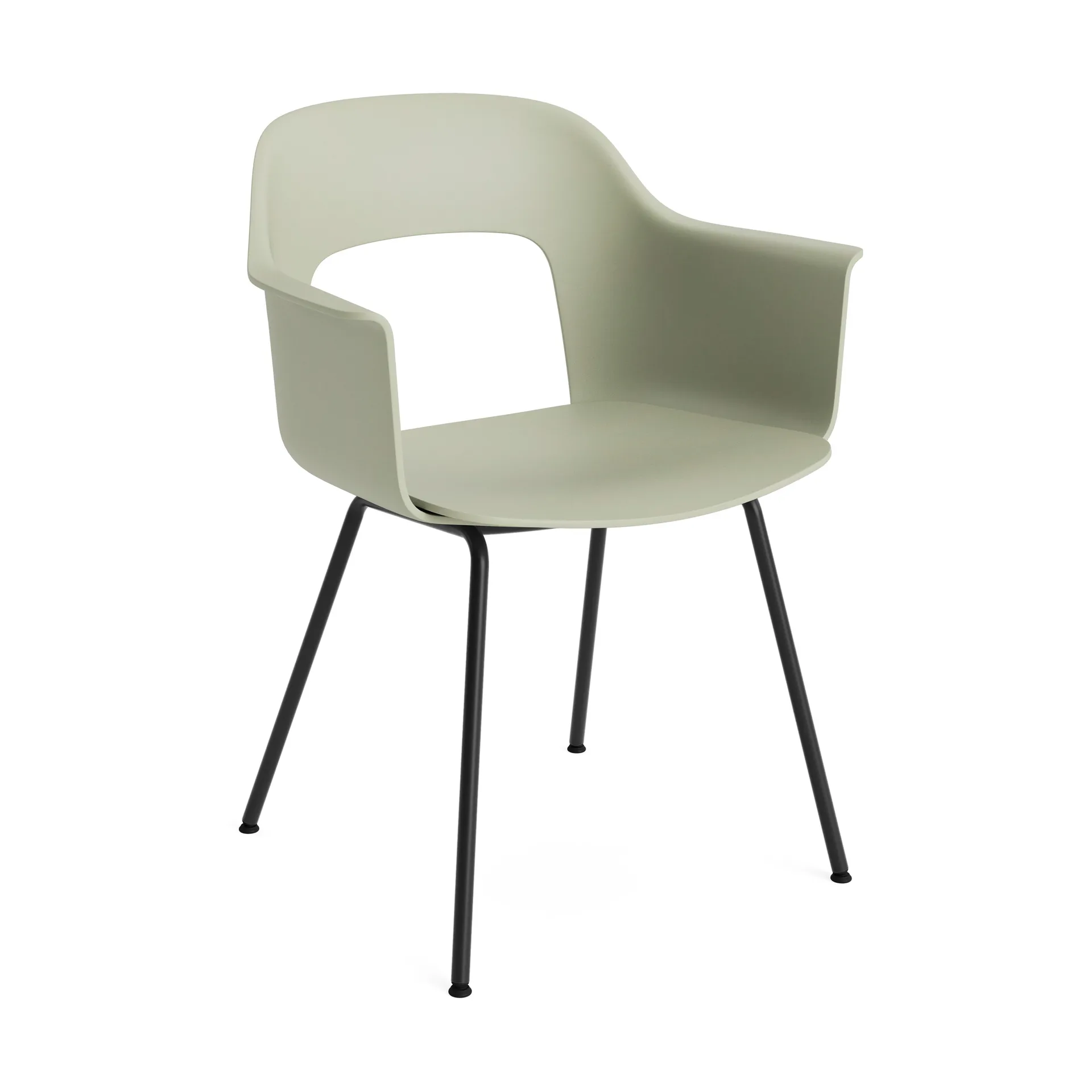 Layout Armchair 211 Armstuhl, Pastel green-schwartzlackierter Stahl HAY