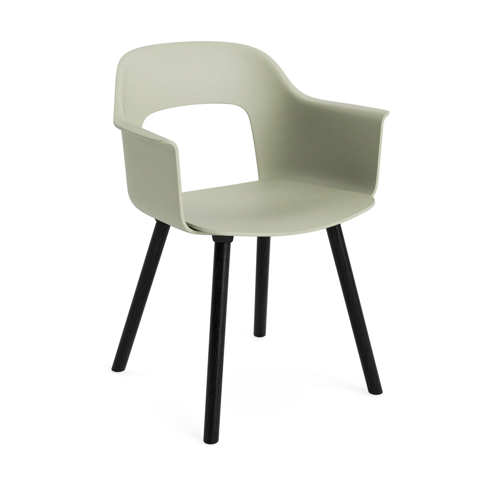 Layout Armchair 211 Armstuhl, Pastel green-schwarzlackierte Eiche HAY