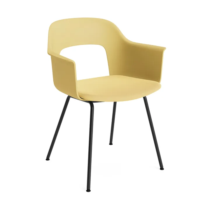 Layout Armchair 211 Armstuhl - Relate 431-biscotti-schwarzlackierter Stahl - HAY