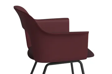 Layout Armchair 211 Armstuhl - Remix 373-bordeaux-schwarzlackierter Stahl - HAY