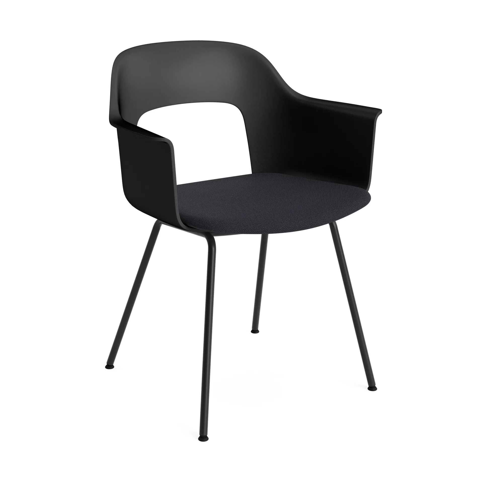 Layout Armchair 211 Armstuhl, Steelcut Trio 195-black-schwarzlackierter Stahl HAY