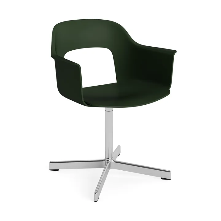Layout Armchair 231 Bürostuhl - Bottle green-polerad aluminium 4-star Swivel Base - HAY