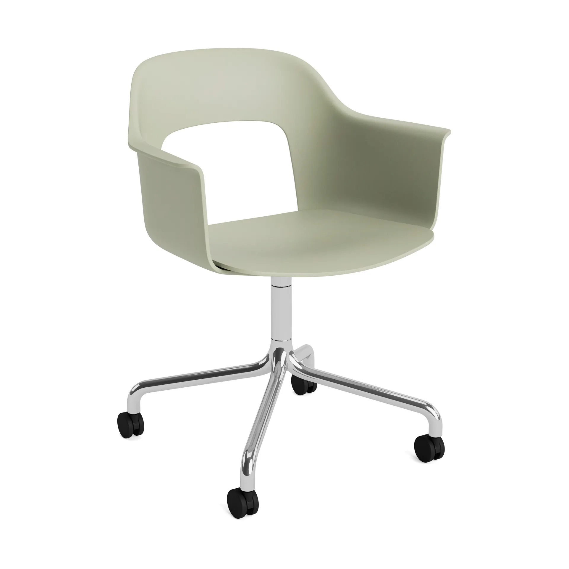 Layout Armchair 261 Stuhl, Bottle green-polerad aluminium HAY
