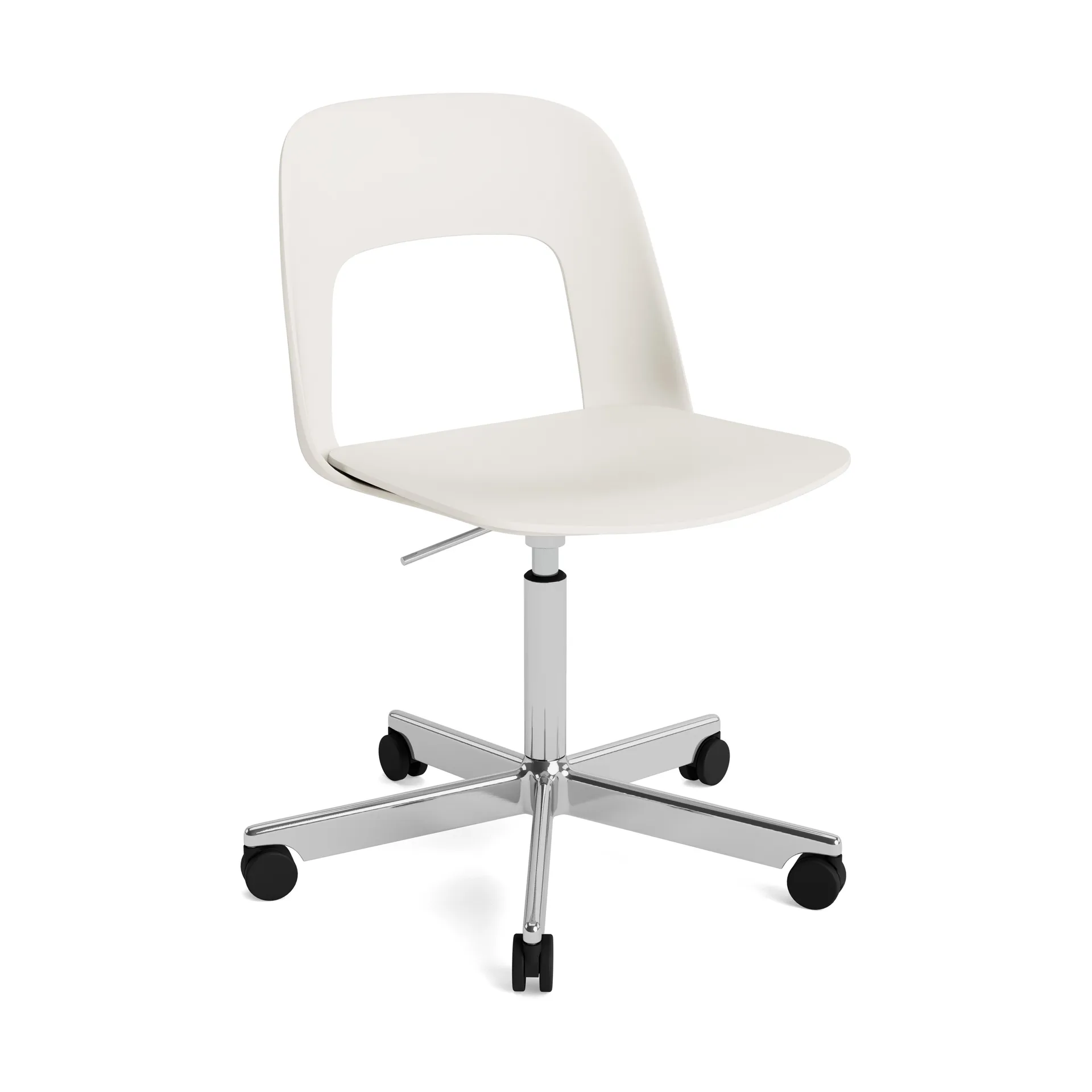 Layout Chair 141 Stuhl, Cream white-polerad aluminium HAY