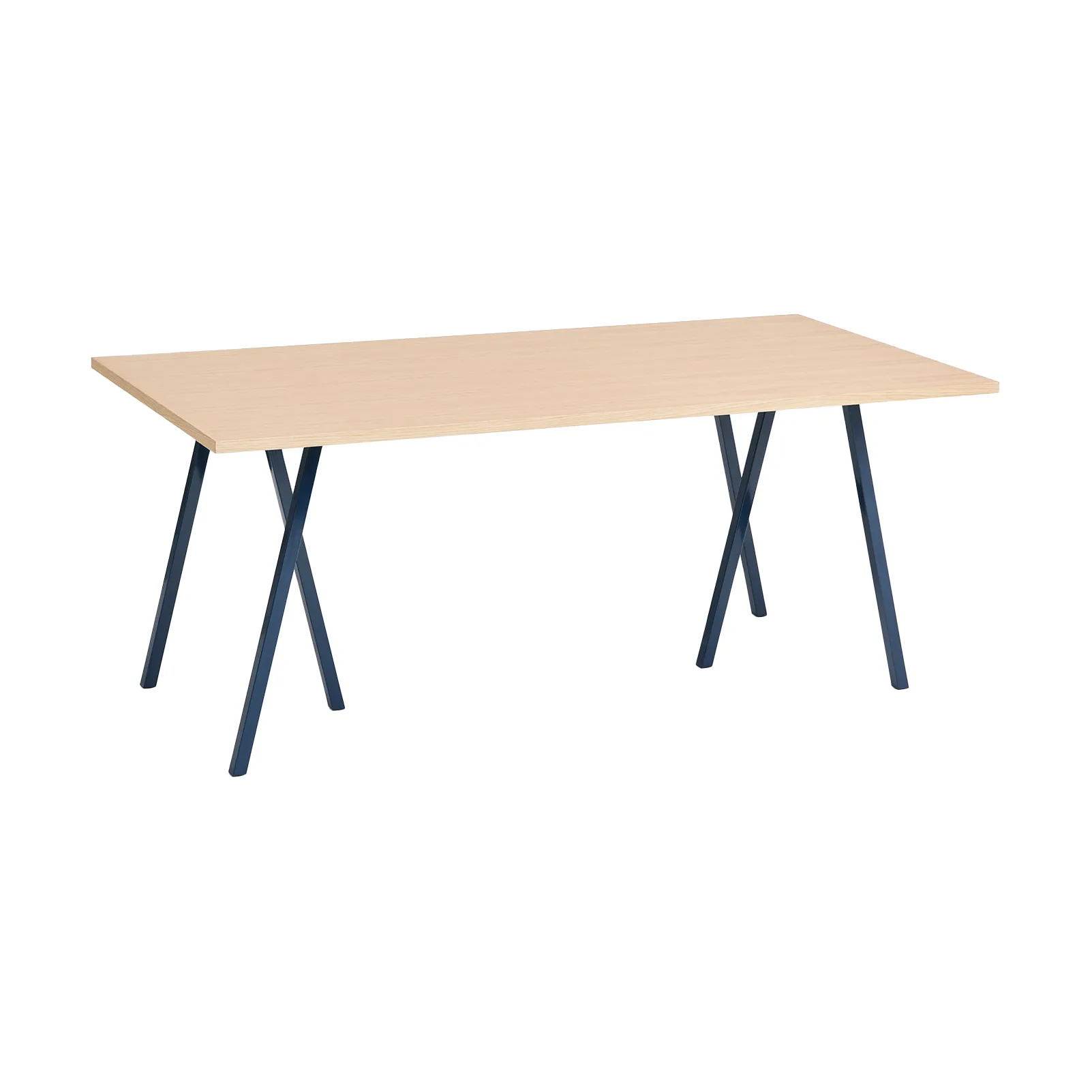 Loop Stand Esstisch 87,5x180 cm, Deep blue-clear lacq. oak HAY