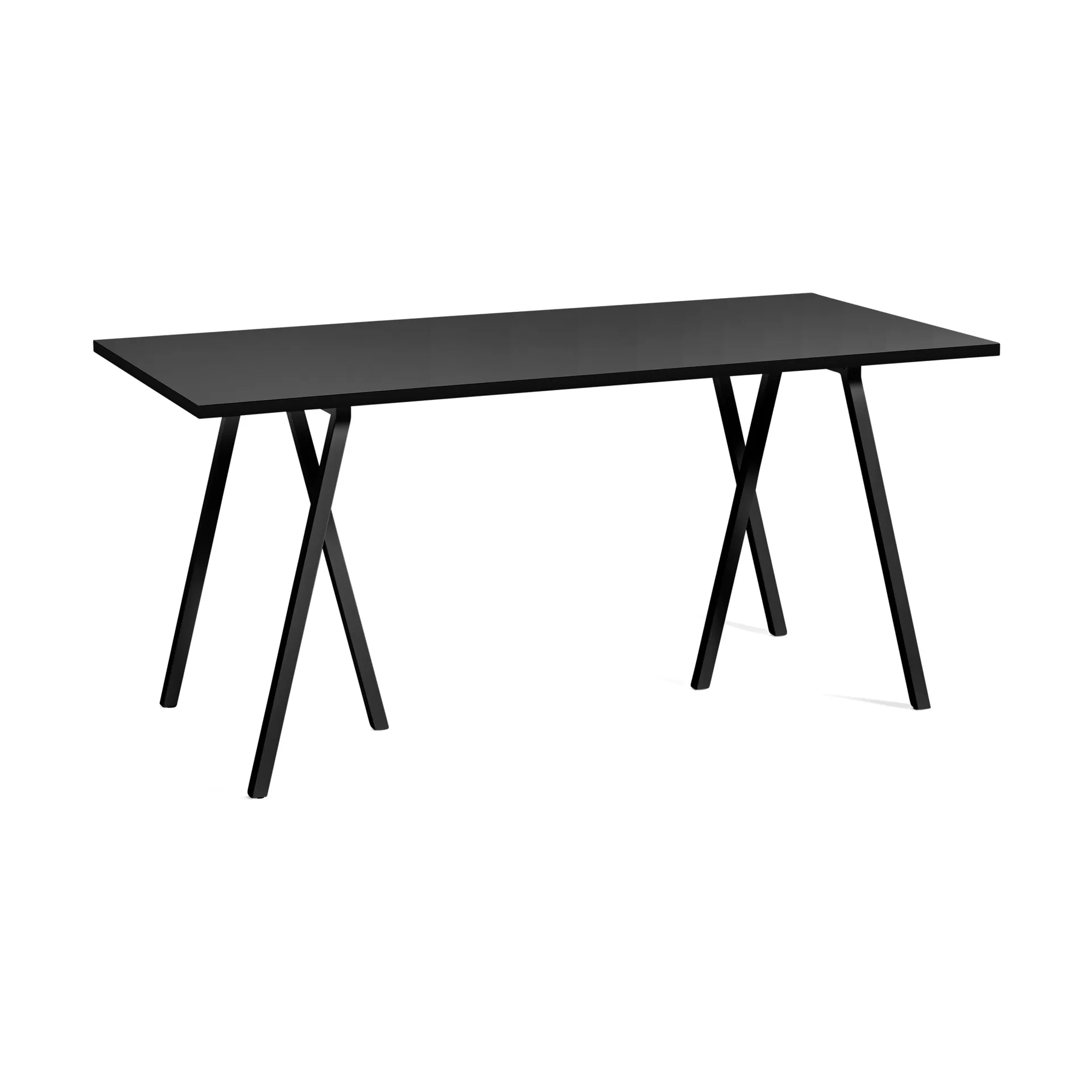 Loop Stand Esstisch, Black linoleum-black, 160 cm HAY