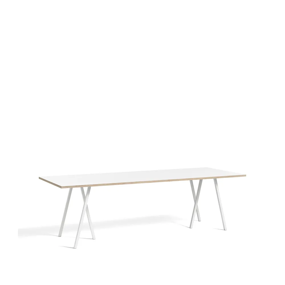 Loop Stand Esstisch, White laminate-white, 250 cm HAY