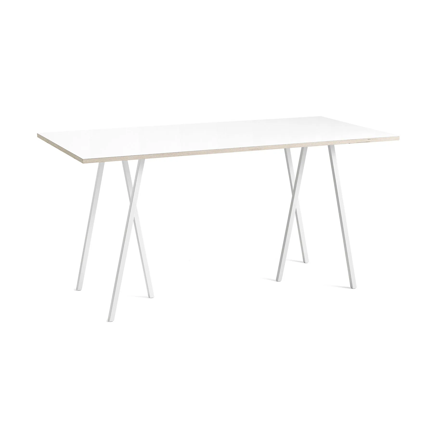 Loop Stand incl. support Bartisch 92,5x200 cm, White-white laminate-plywood HAY