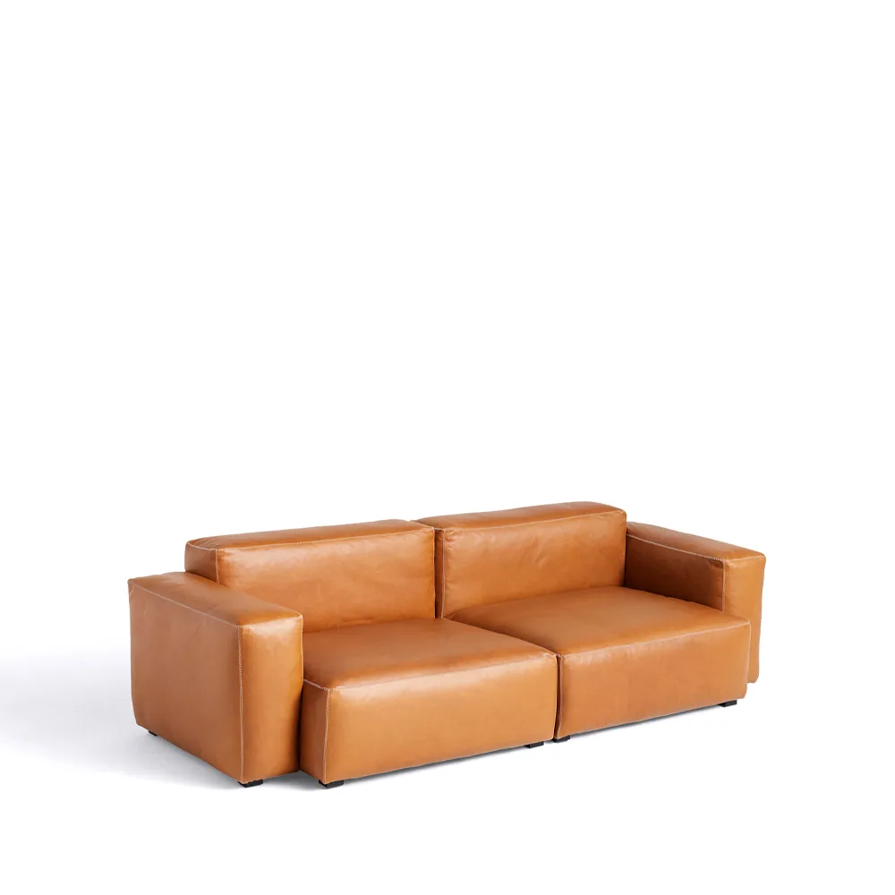 Mags 2,5-Sitzer COMB Sofa, Sense cognac-hellgraue Naht HAY