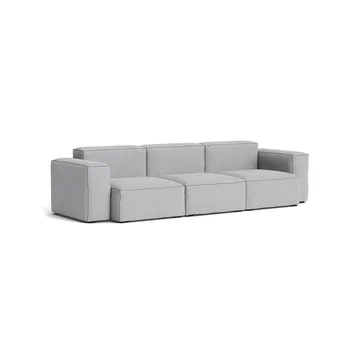 Mags Soft low 3-Sitzer Sofa - Linara 443 tweed-dunkelgraue Naht - HAY