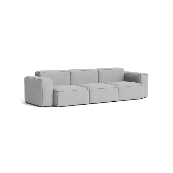 Mags Soft low 3-Sitzer Sofa - Linara 443 tweed-dunkelgraue Naht - HAY