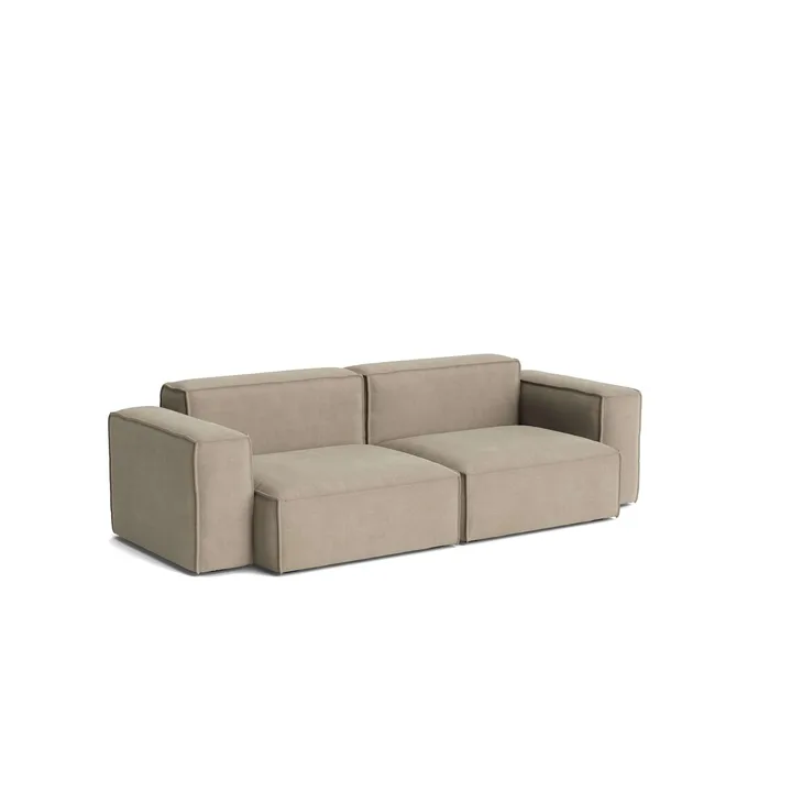 Mags Soft Low Armrest Sofa 2,5-Sitzer Kombination 1 - Linara beige, abnehmbarer Bezug - HAY