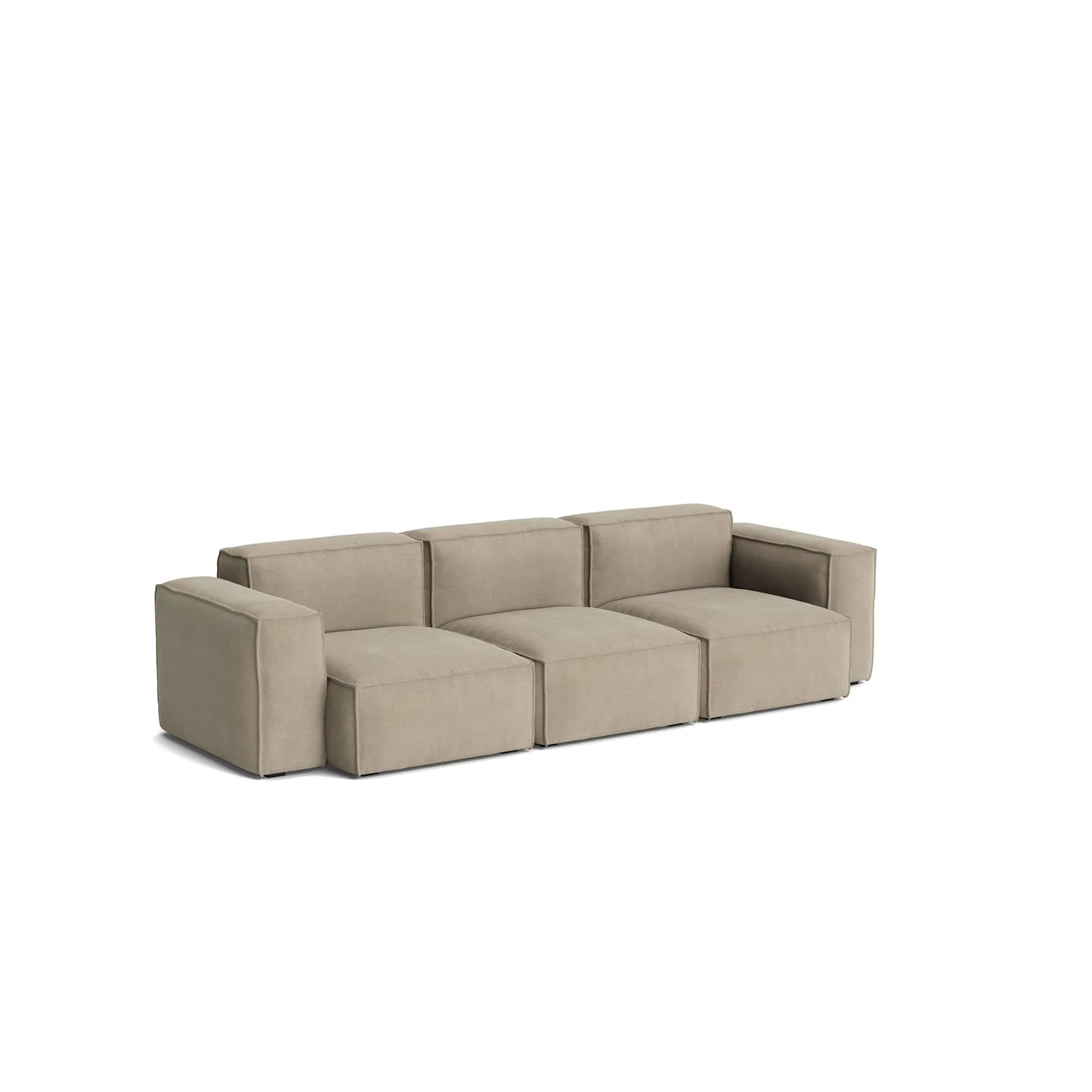 Mags Soft Low Armrest Sofa 2,5-Sitzer Kombination 1, Linara beige, abnehmbarer Bezug HAY