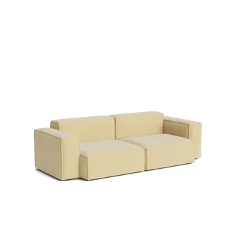 Mags Soft Low Armrest Sofa 2,5-Sitzer Kombination 1 - Tartaglia Ocre white, abnehmbarer Bezug - HAY