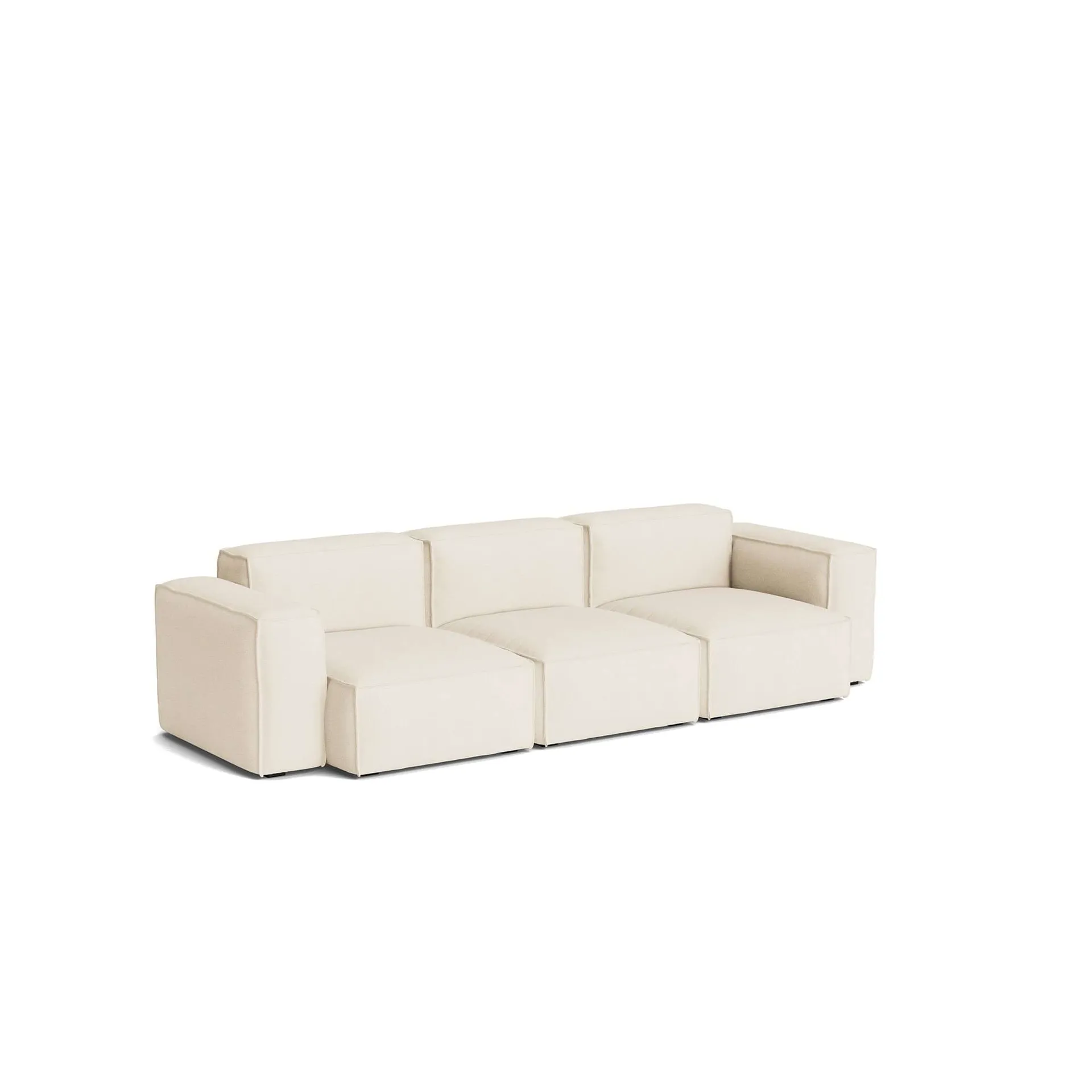 Mags Soft Low Armrest Sofa 2,5-Sitzer Kombination 1, Turf cream, abnehmbarer Bezug HAY