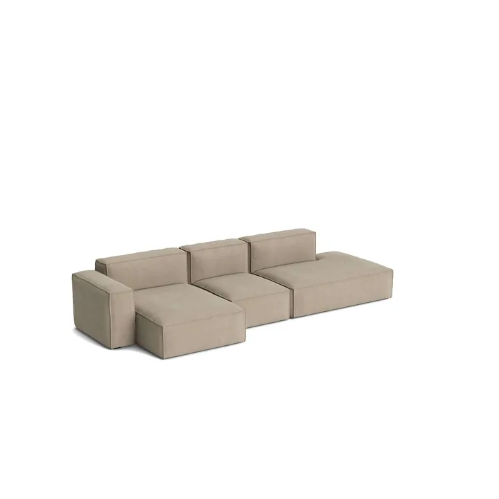 Mags Soft Low Armrest Sofa 2,5-Sitzer Kombination 3 - Linara Beige, links ausgerichtet, abnehmbare Bezüge - HAY
