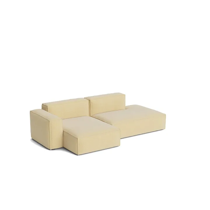 Mags Soft Low Armrest Sofa 2,5-Sitzer Kombination 3 - Tartaglia Ocre white, linksbündig, abnehmbarer Bezug - HAY