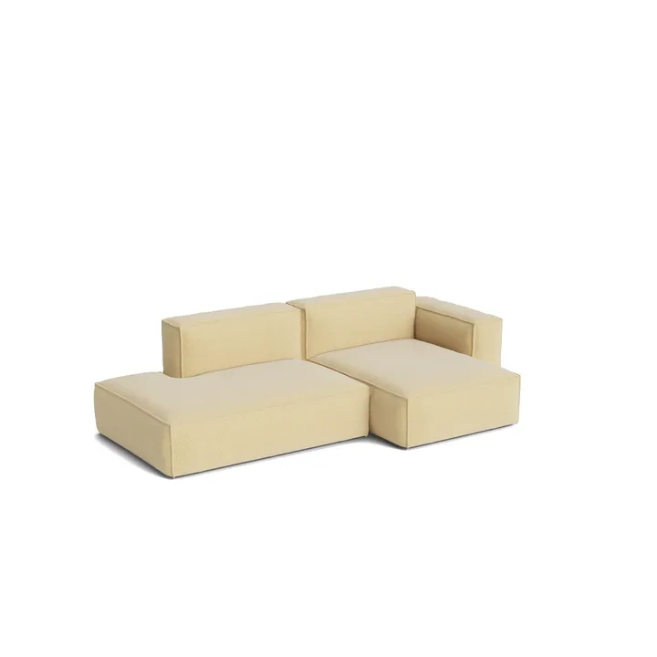 Mags Soft Low Armrest Sofa 2,5-Sitzer Kombination 3 - Tartaglia Ocre white, rechtsbündig, abnehmbarer Bezug - HAY