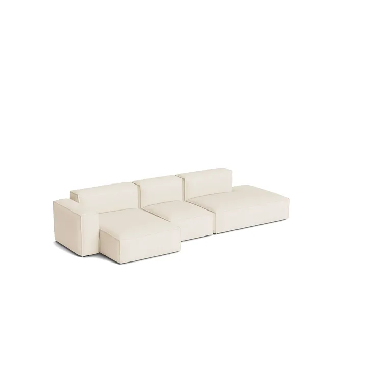 Mags Soft Low Armrest Sofa 2,5-Sitzer Kombination 3 - Turf cream, links ausgerichtet, abnehmbarer Bezug - HAY