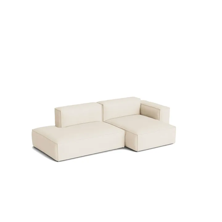 Mags Soft Low Armrest Sofa 2,5-Sitzer Kombination 3 - Turf cream, rechtsbündig, abnehmbare Bezüge - HAY