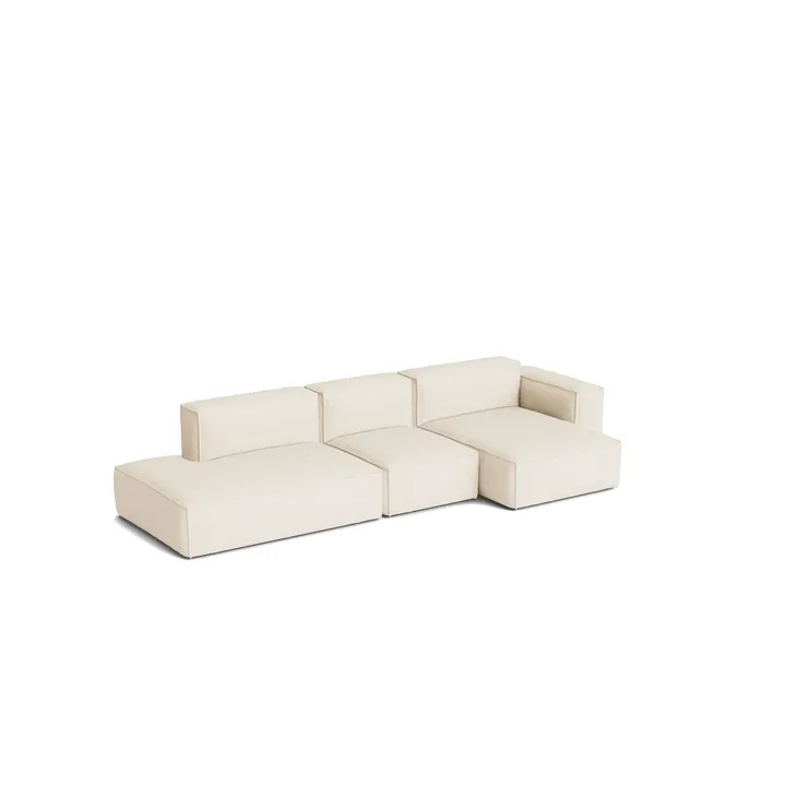 Mags Soft Low Armrest Sofa 2,5-Sitzer Kombination 3 - Turf cream, rechtsbündig, abnehmbarer Bezug - HAY