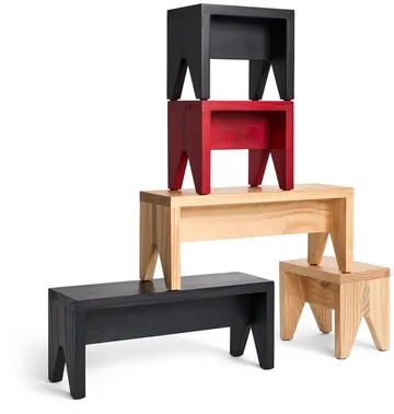 Manolito Long Hocker - Black, 60 cm - HAY