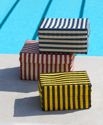 Maxim Stripe Box Verwahrungskorb L 26,5 x 35,5cm - Rot -sand - HAY