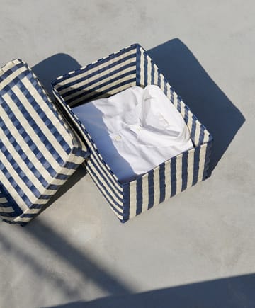 Maxim Stripe Box Verwahrungskorb M 24 x 33,5cm - Blau-sand - HAY