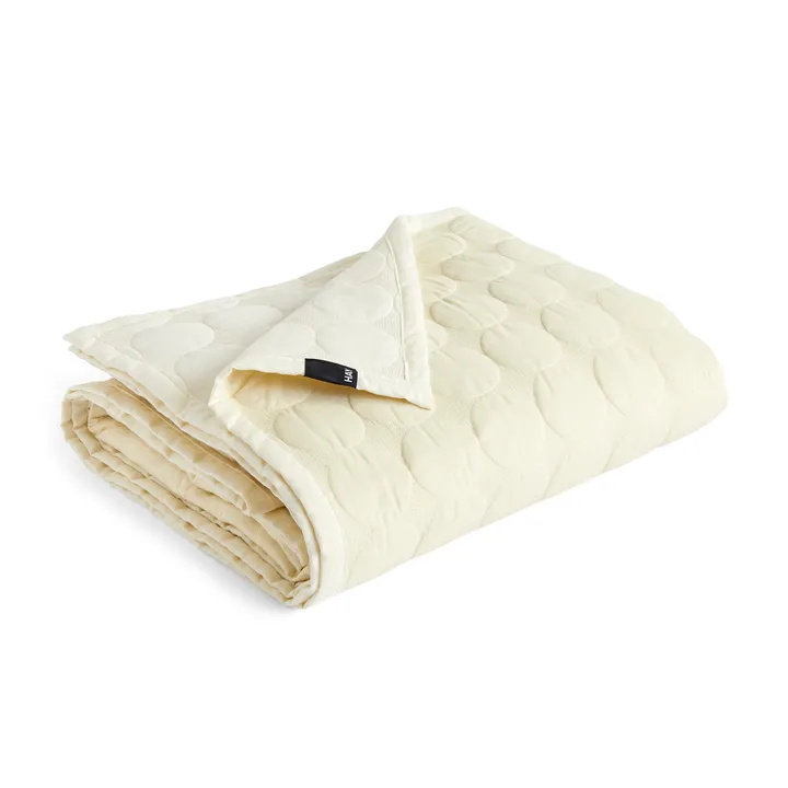 Mega Dot Tagesdecke organic 195 × 245 cm - Ivory - HAY