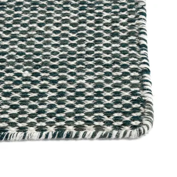 Moiré Kelimteppich 140x200 cm - Dunkelgrün - HAY