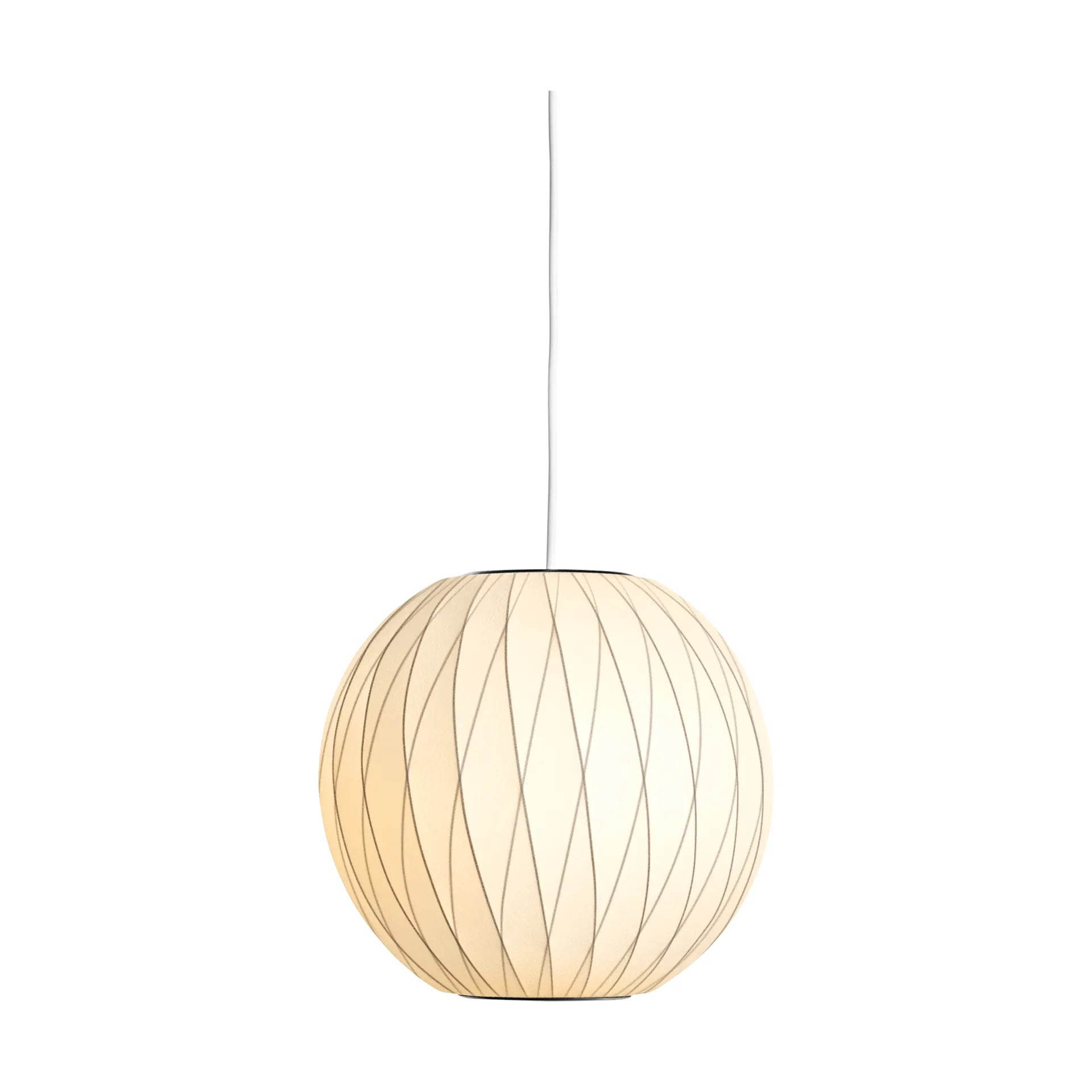 Nelson Bubble Ball crisscross Pendelleuchte S, Off white HAY