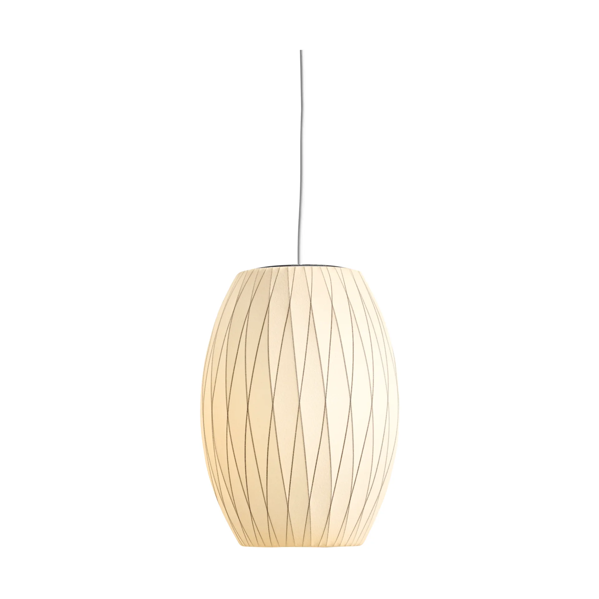 Nelson Bubble Cigar crisscross Pendelleuchte S, Off white HAY