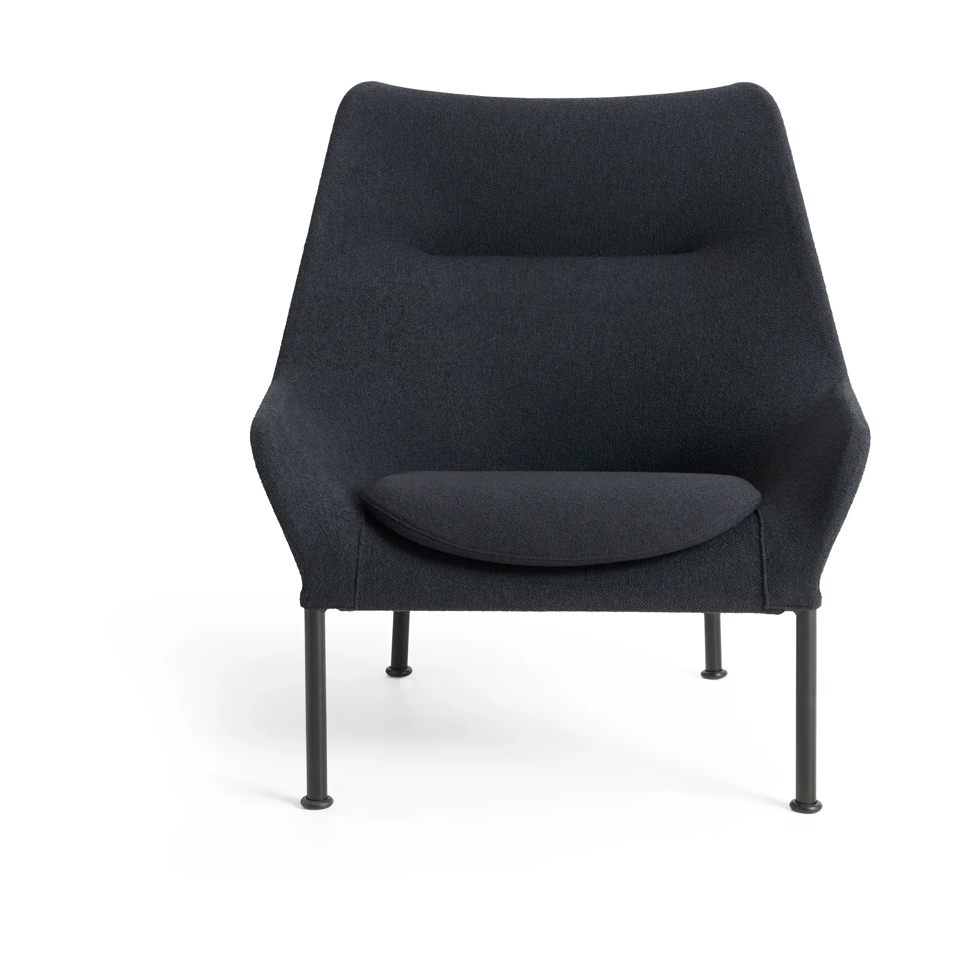 O2 Lounge Chair Sessel, Soft black-schwarzlackierter Stahl HAY