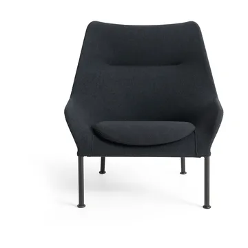 O2 Lounge Chair Sessel - Soft black-schwarzlackierter Stahl - HAY