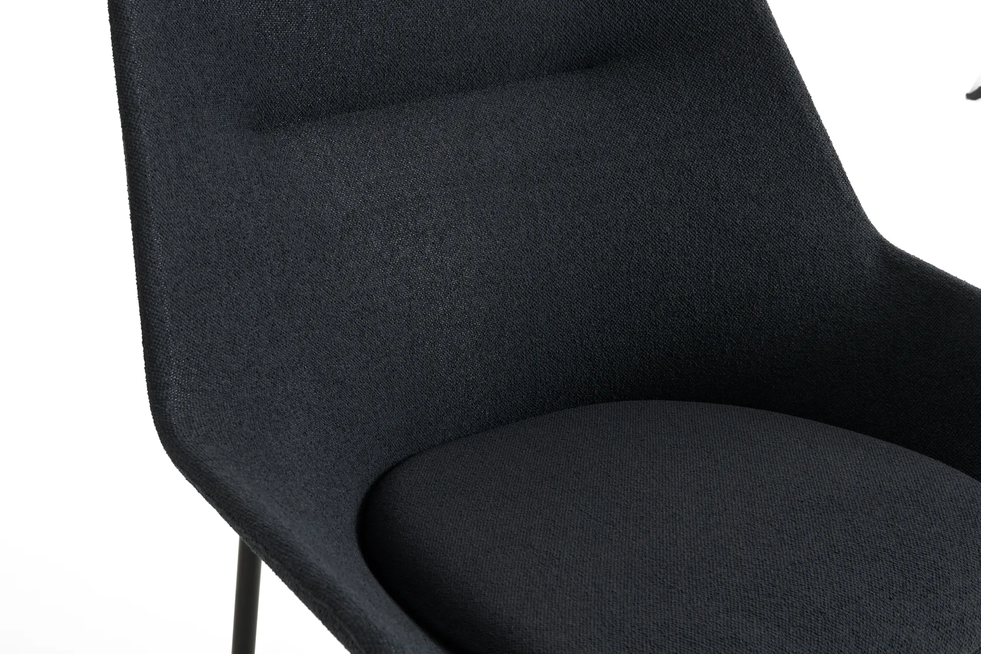 O2 Lounge Chair Sessel, Soft black-schwarzlackierter Stahl HAY