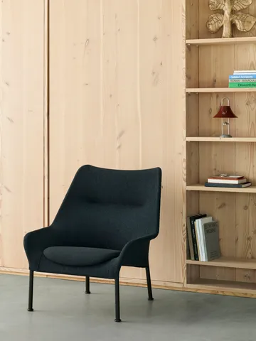 O2 Lounge Chair Sessel - Soft black-schwarzlackierter Stahl - HAY