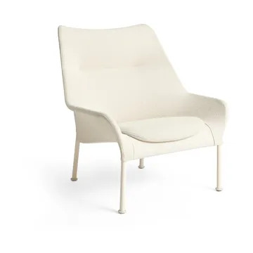 O2 Lounge Chair Sessel - Soft cream-lackierter Stahl eggshell - HAY